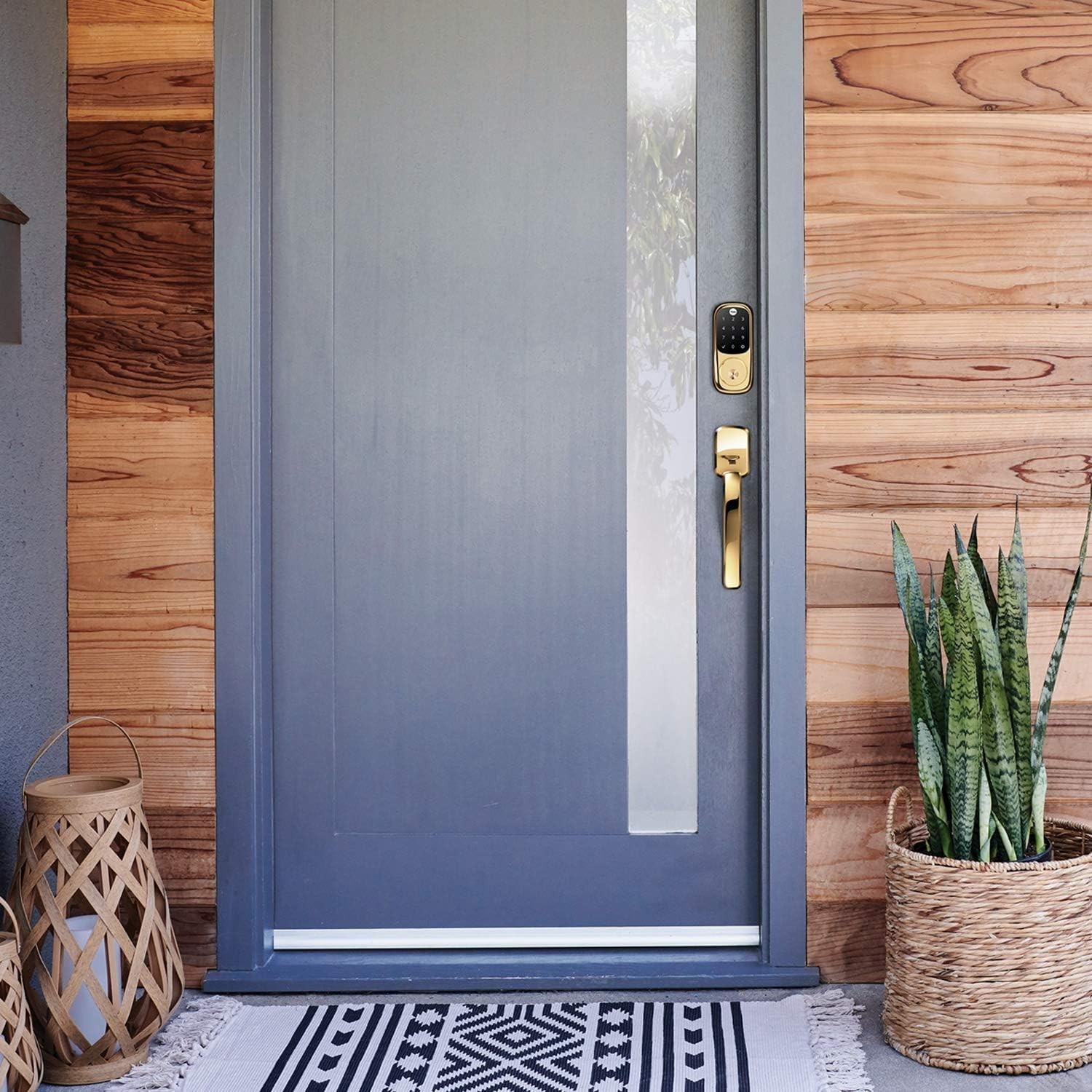 Yale Assure Touchscreen Stand Alone Deadbolt Lock - Bright Brass Finish