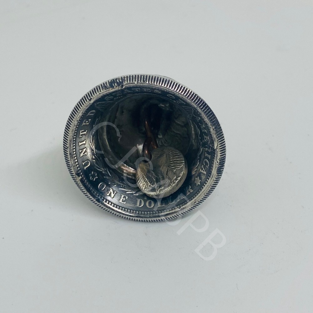 1921 Morgan silver dollar Handcrafted Gremlin Bell