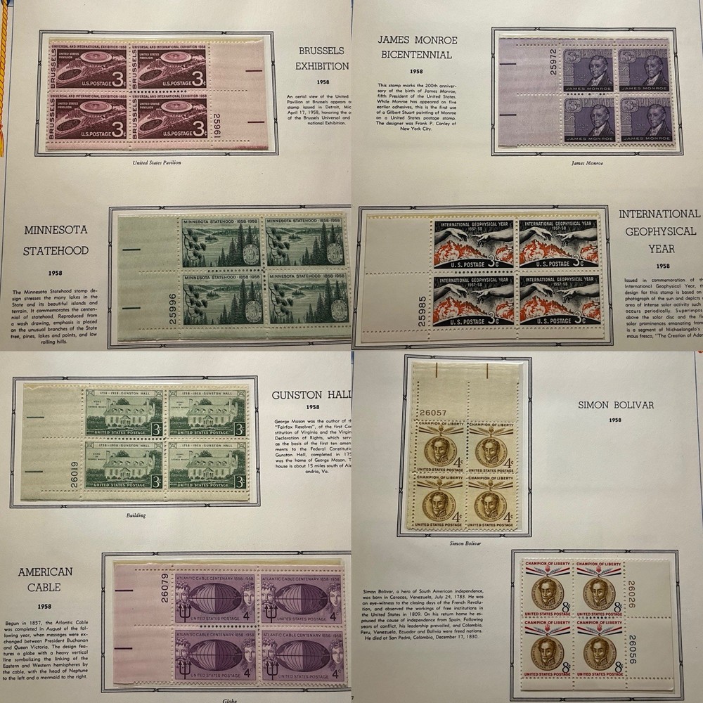 1948-1958 Commemorative Stamp Album (Only Missing 3 Designs)
