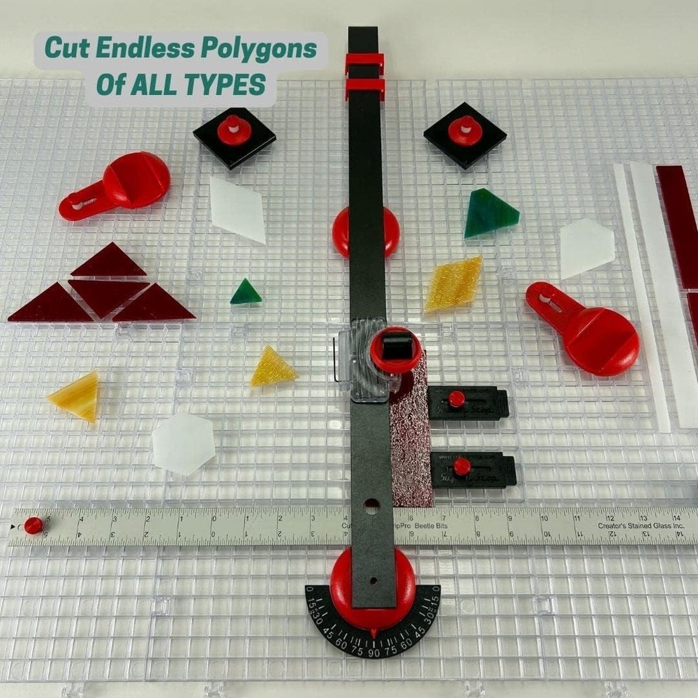 Ultra Beetle Bit Everything Glass Cutting System Complete W/ 6-Pack Waffle Grids