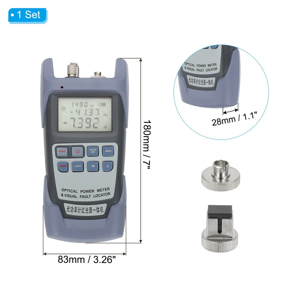 Fiber Optic Cable Tester, 60MW Visual Fault Locator Optical Power Meter