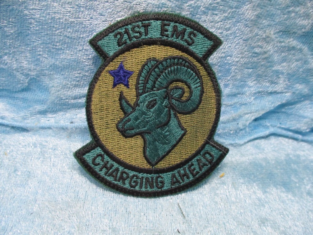 21st EMS Charging Ahead Military Patch