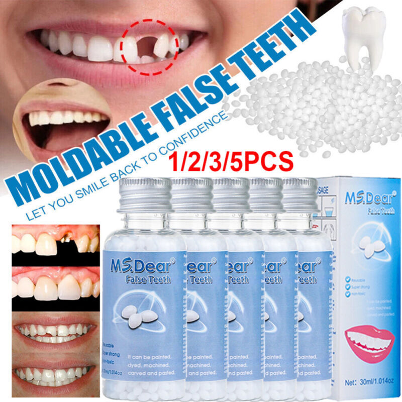 Temporary Tooth Repair Kit Temp Dental Repair Replace Missing DIY Make 12 Teeth
