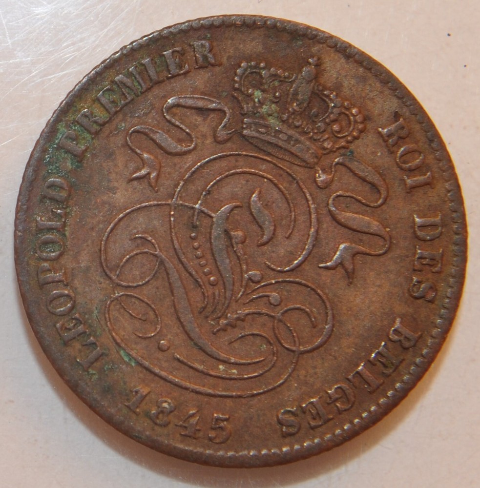 1845 Belgium 2 Cents