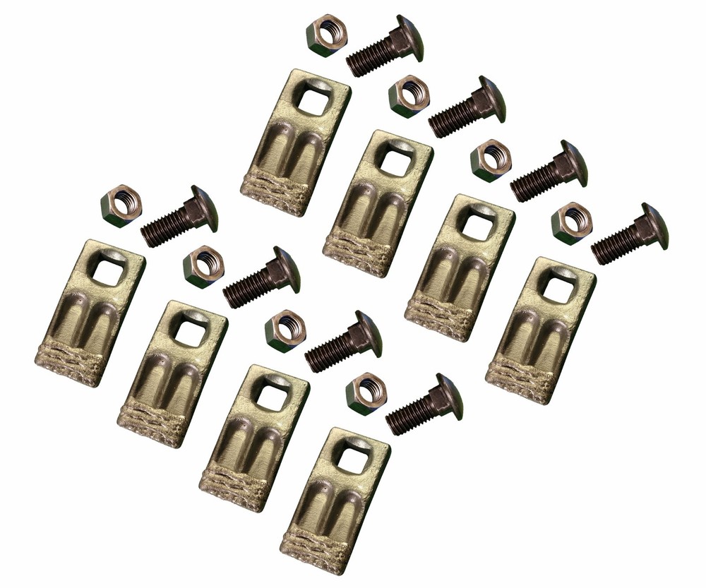 8 - Square Hole Replacement Hardfaced Auger Teeth w/ Hardware - BC58F-HF-I