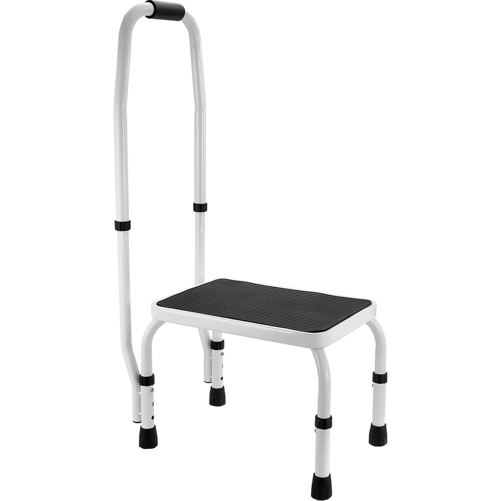 Step Stool 1Step 330lbs Capacity, 3 Adjustable Height with Handle Steel Step ...