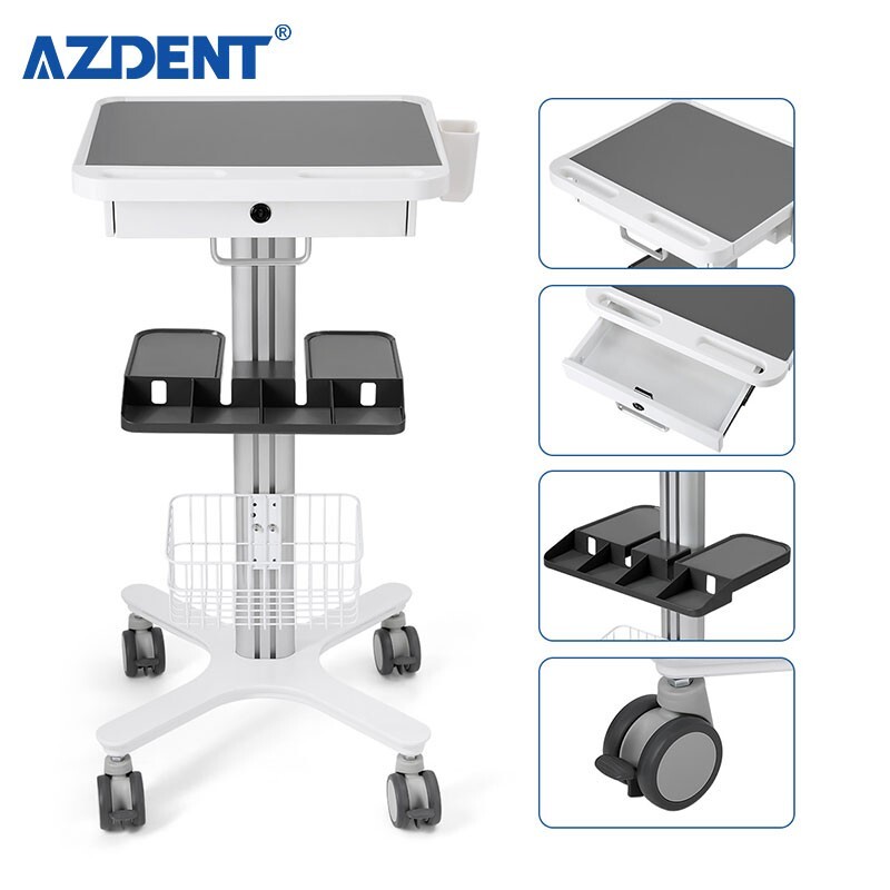Dental Medical Endodontics Intraoral Scanner Cart Storage Trolley built-in plug