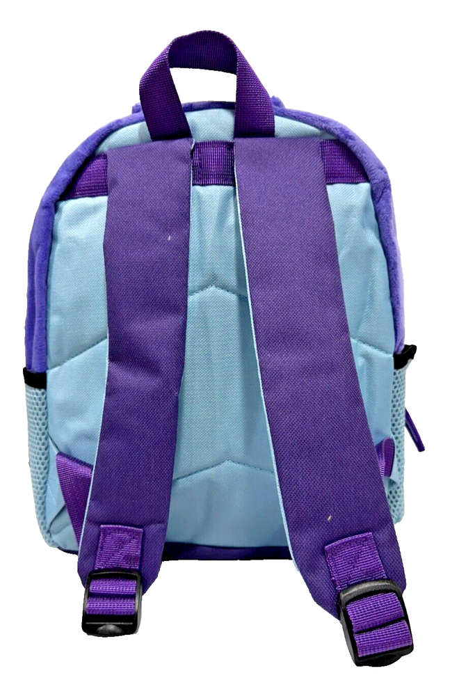 Bluey Pre-School backpack, blue, 2 zipper, light weight, adjustable straps, fur