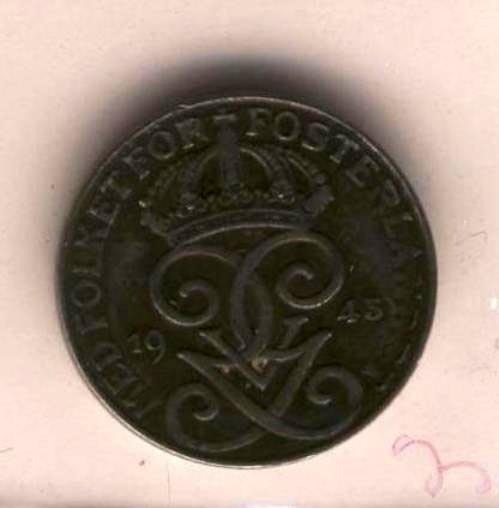 Coin 143 Sweden 1945 1 ore