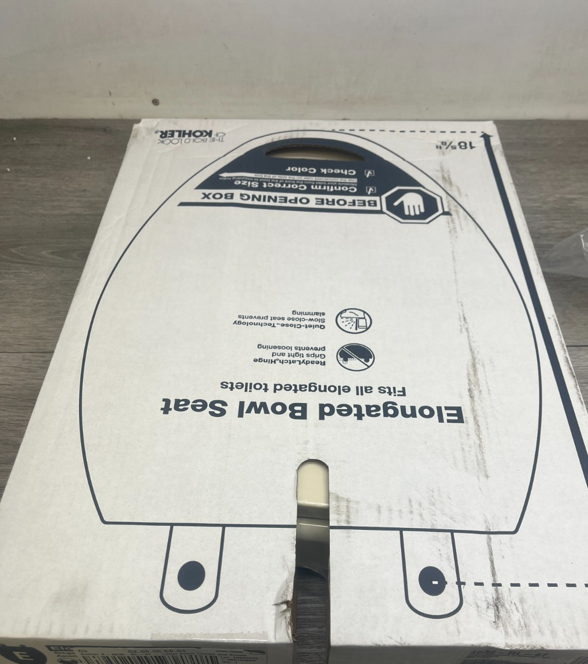 KOHLER K-4636-RL-47 Cachet ReadyLatch Elongated Toilet Seat Quiet Close - Almond