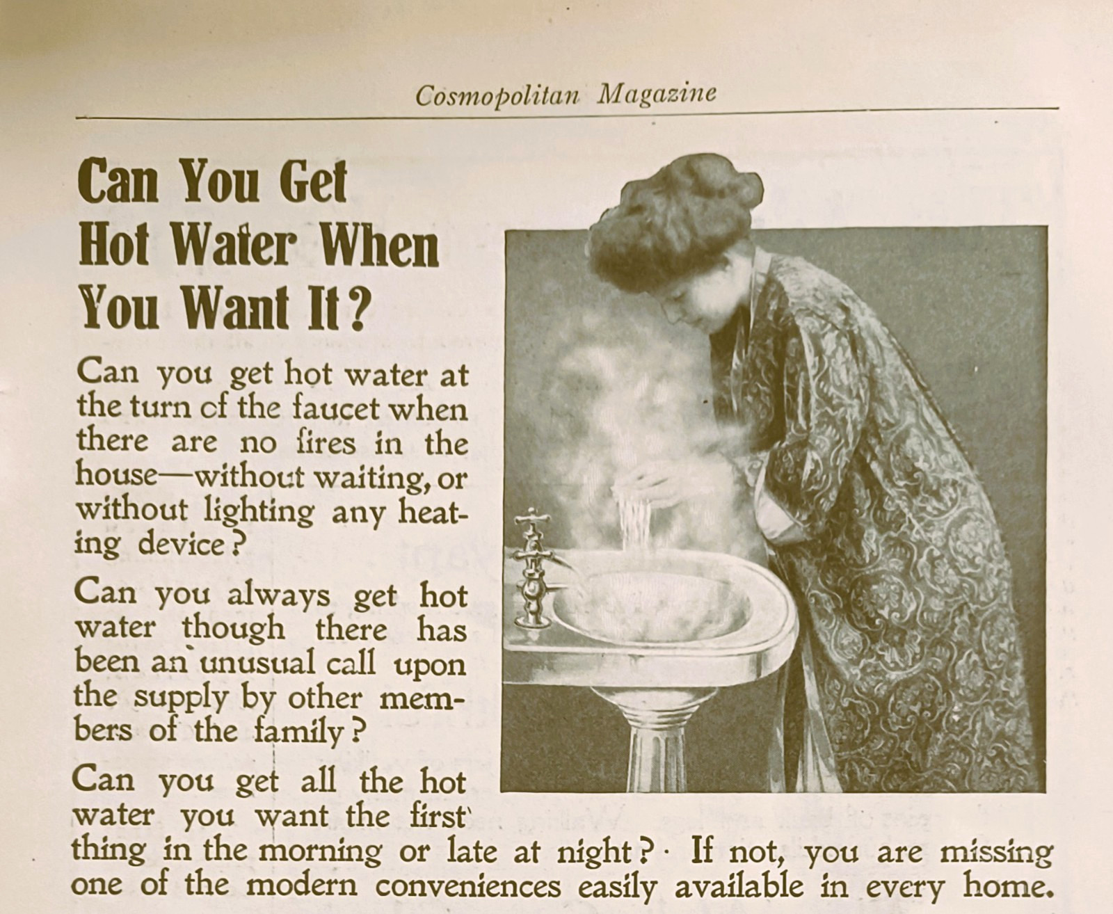 Antique 1911 RUUD Manufacturing Co. Automatic Gas Water Heater Print Ad