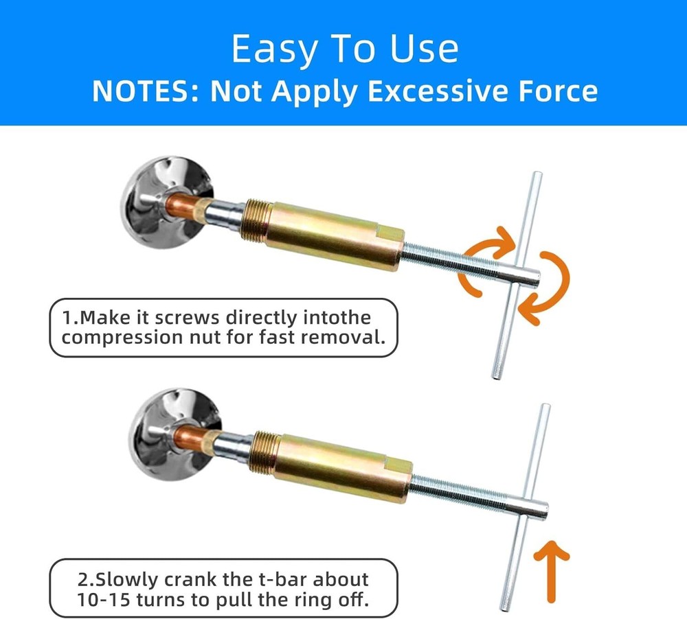 Compression Sleeve Puller Tool Remove Nut & Ferrule of Pipe 03943- Sleeve Remove