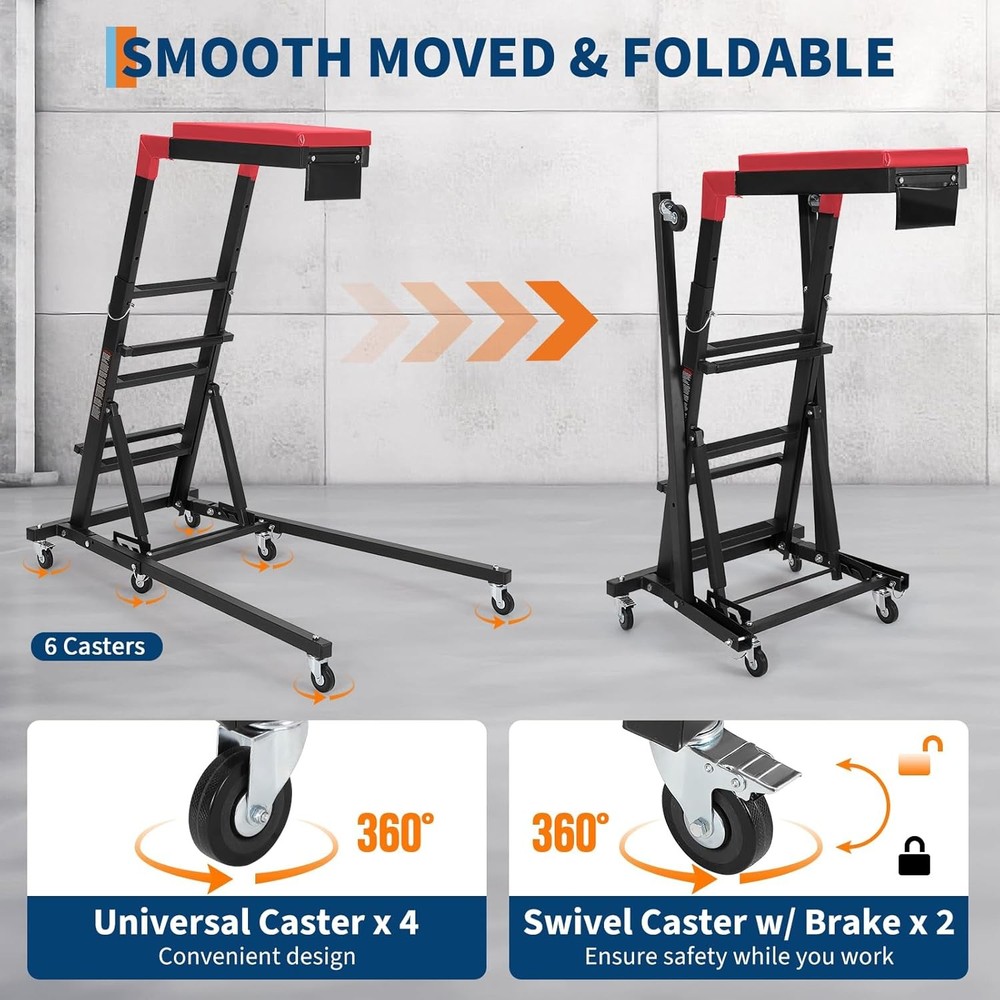 Adjustable Automotive TopsideCreeper 400LBS Adjustable 48 to 68" Engine Creeper