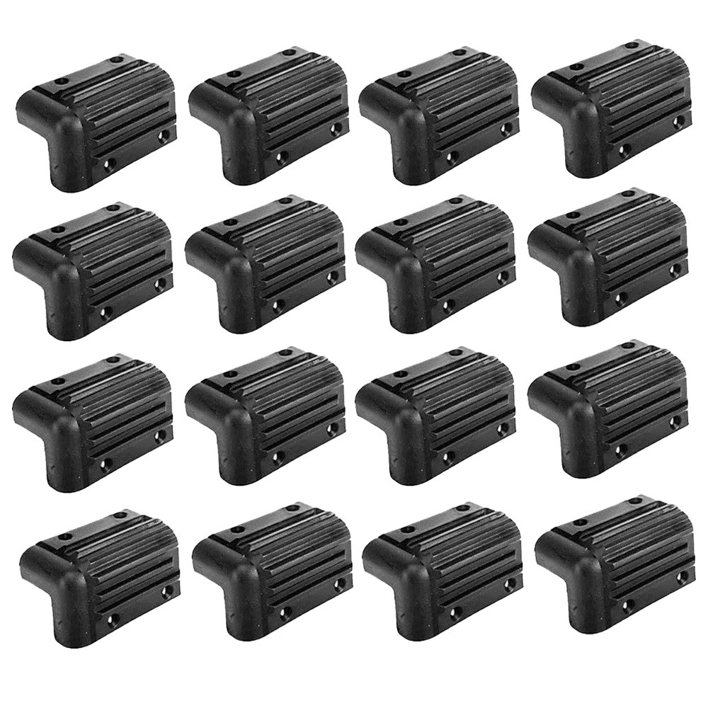 16 Pcs Plastic Guitar Amplifier Protector Corner Speaker Cabinet Corners Black