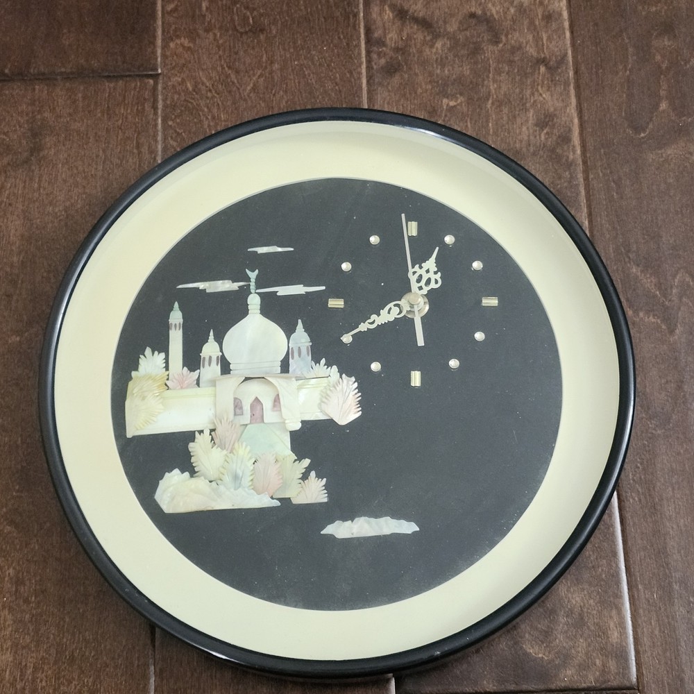 Vintage Mosque Wall Clock - WORKING (NO BACK COVER)