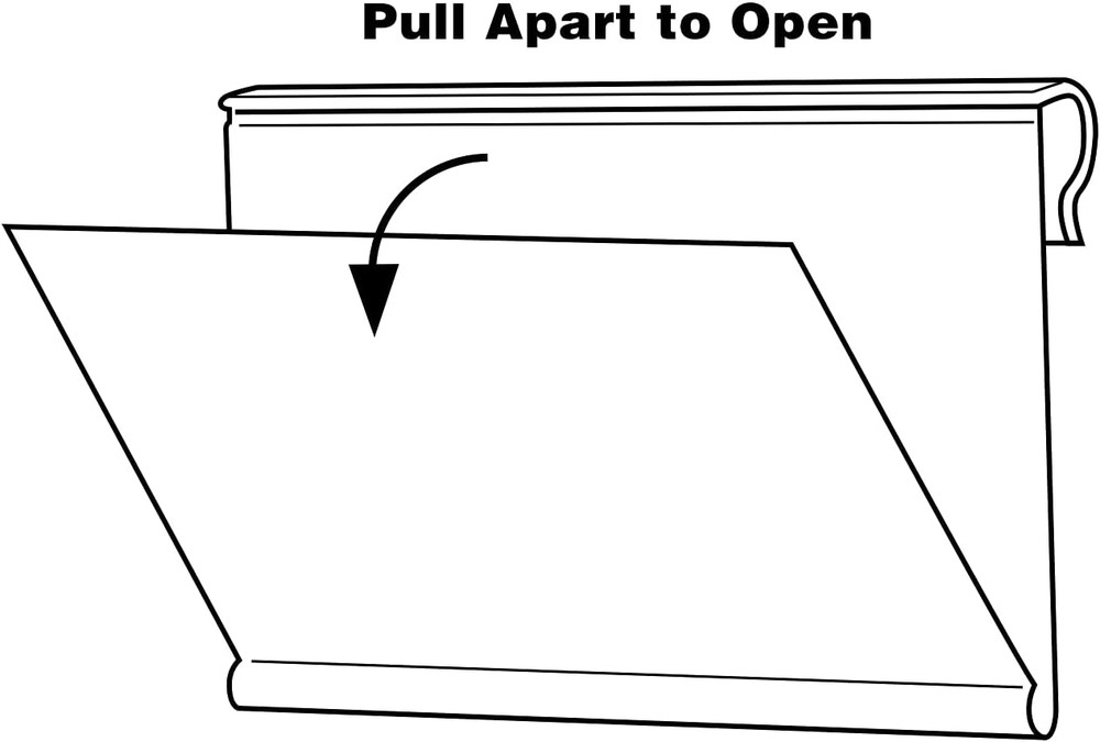 50 Pack Reusable Plastic Wire Shelf Label Holder