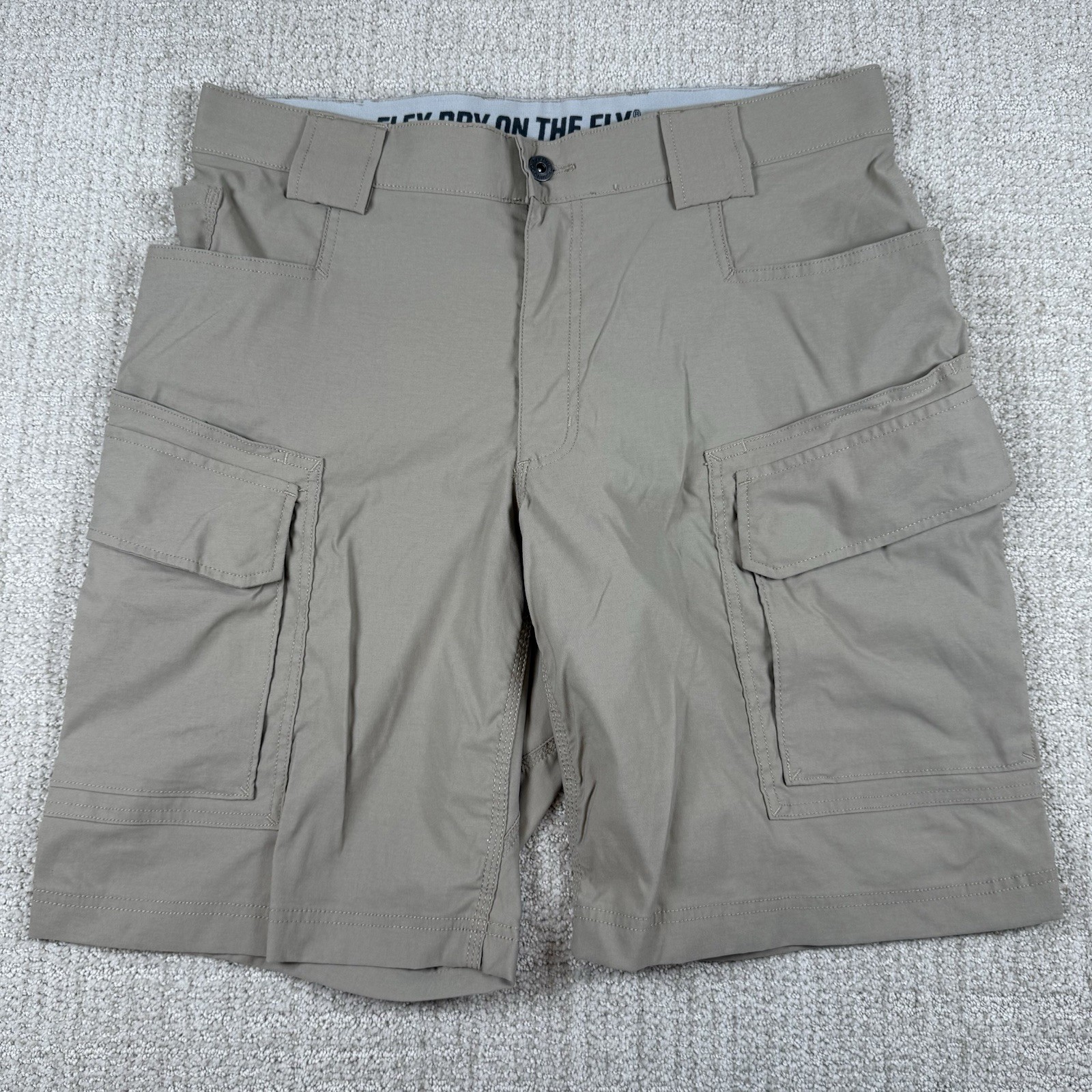 Duluth Trading Men’s 36 Flex Dry On The Fly Relaxed Fit 10” Nylon Cargo Shorts
