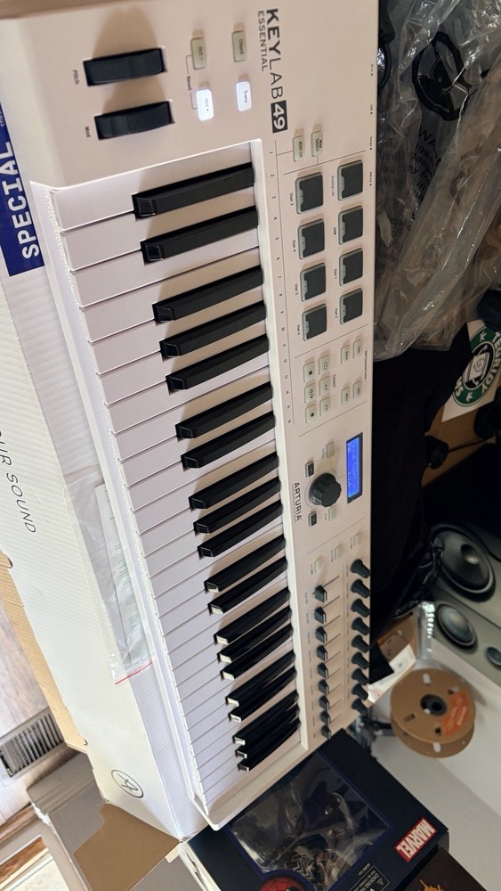 Arturia KeyLab 49 Essential 49 Key MIDI Controller Keyboard White