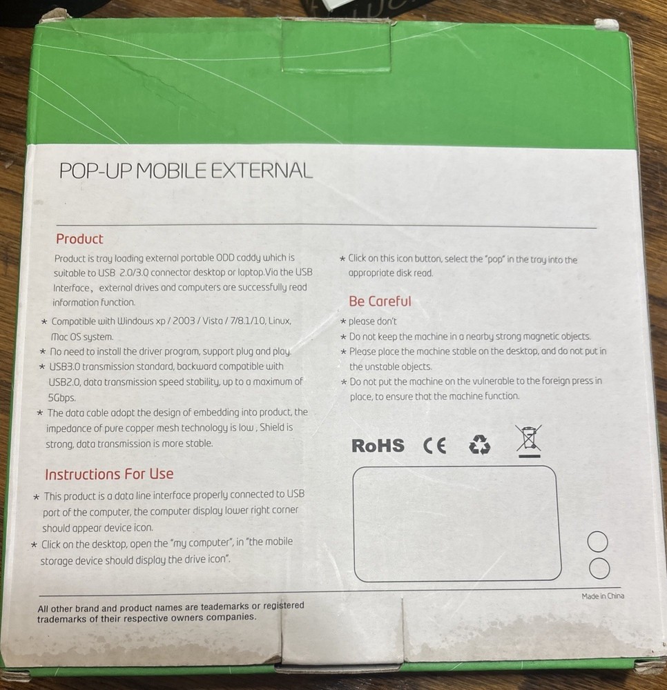 Pop-Up mobile external