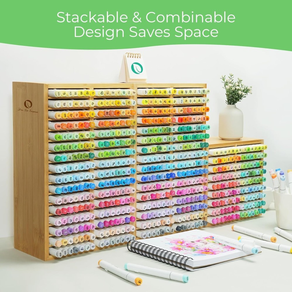 Classroom & Office Bamboo Marker Storage - 32 Compartments