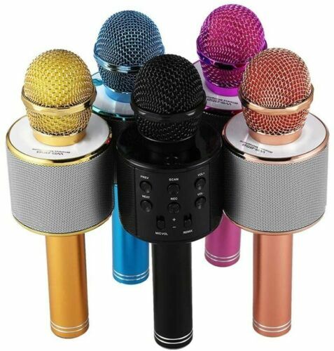 Wireless Karaoke Microphone with Built-in Portable Bluetooth Speaker