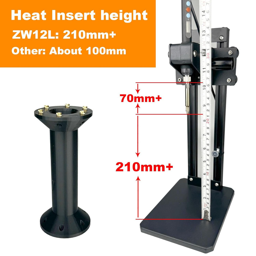 Vertical Heat Press Machine-Heat Set Insert Tool (Insertion Height 210Mm) with H