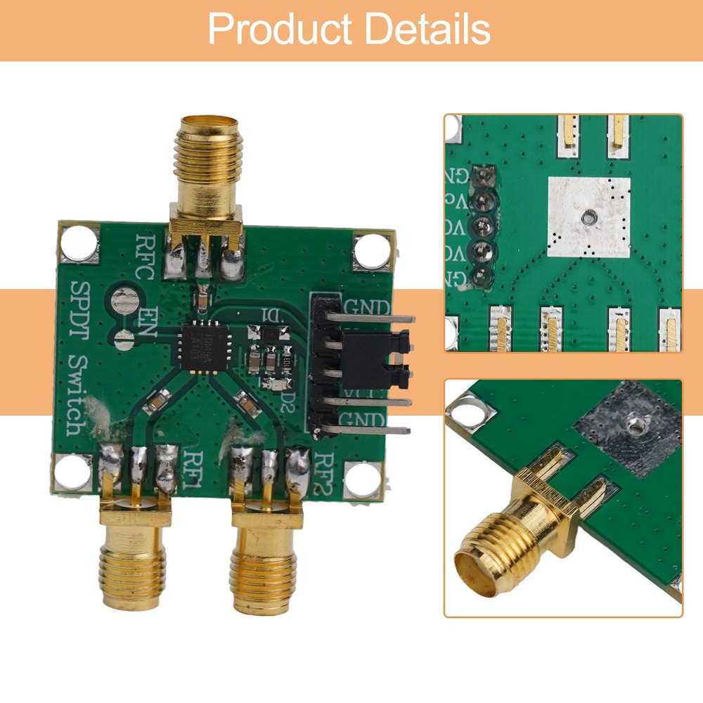 High Isolation HMC849 SPDT RF Switch Module Board with Low Insertion Loss