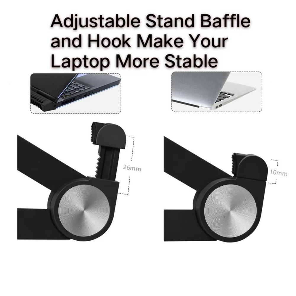 Laptop Stand, 2-Level Height Adjustable Ergonomic Computer Riser, Portable 0....