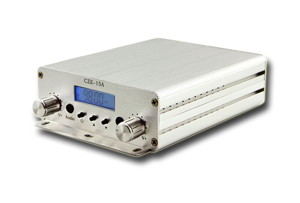 15W FM Radio Transmitter Broadcast Wireless Stereo Station 88-108Mhz CZE-15A