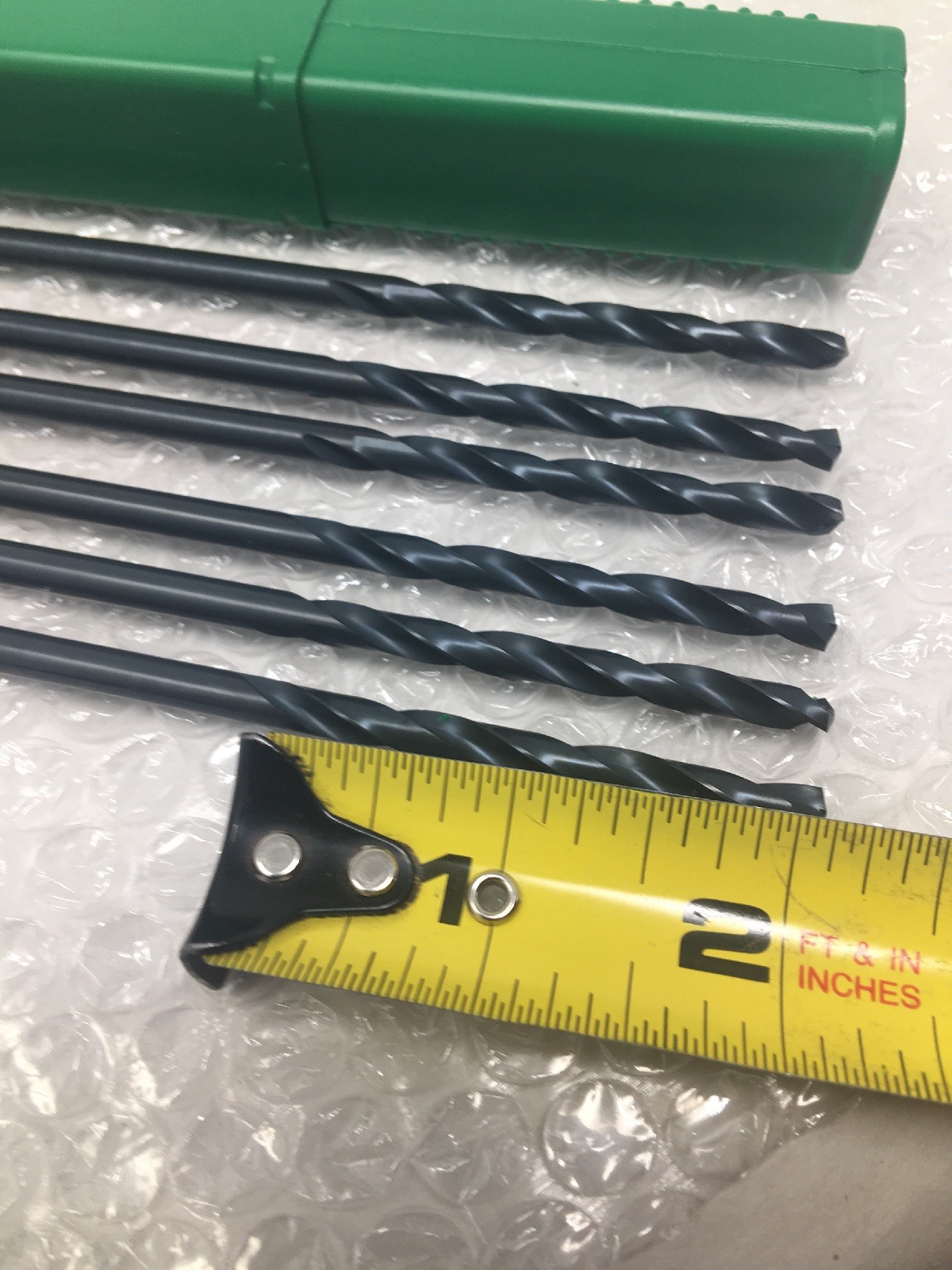 (6) PTD 13/64" Extra Long 12" Length Aircraft Extension Drill Bits, Black Oxide