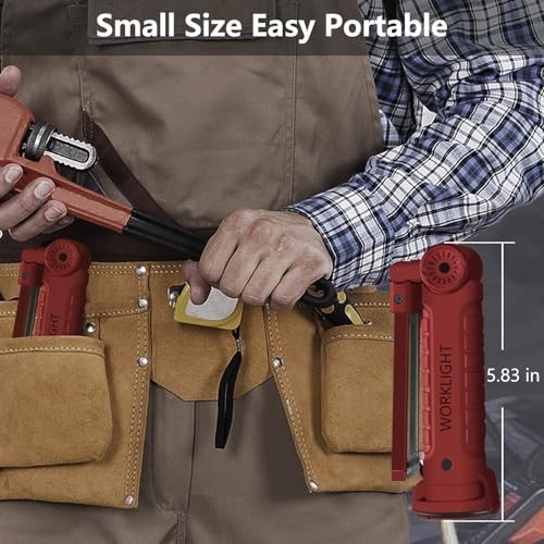 Working Light Portable, Rechargeable Work Lights with Magnetic Base Red*4
