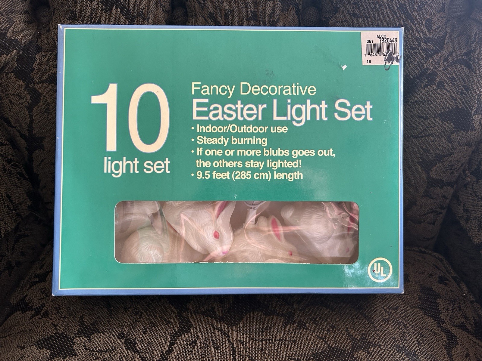 Vintage Bunny 10 Light String Blow Mold Set - NEW Easter Spring