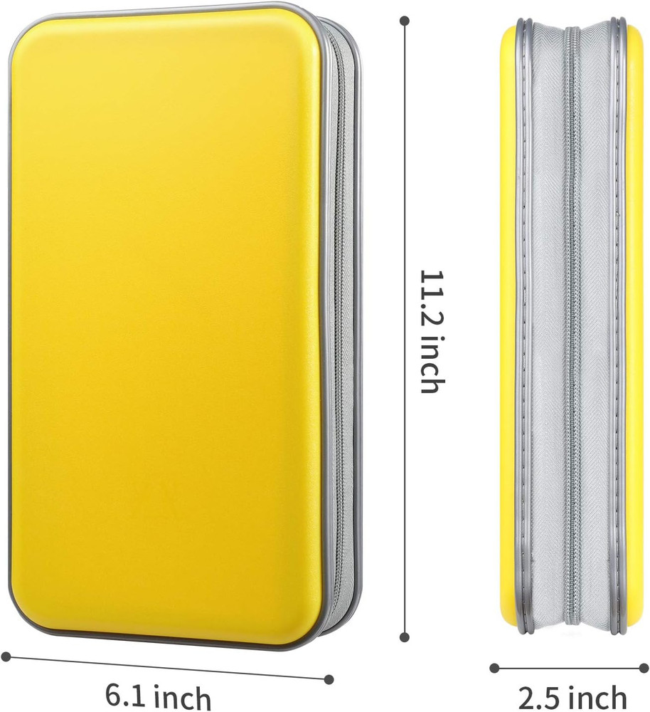 CD Case, 96 Capacity Hard Plastic CD Holder Protective DVD Disc Storage Case Hol