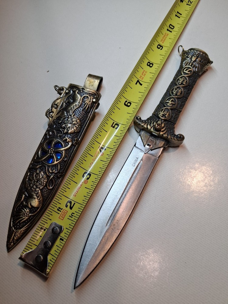 Blue dragon Athame dagger knife