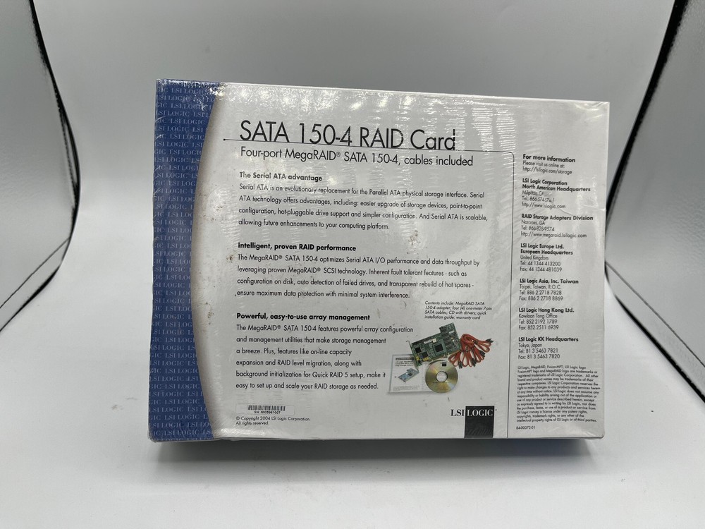 LSI Logic SATA 150-4 RAID card New Sealed