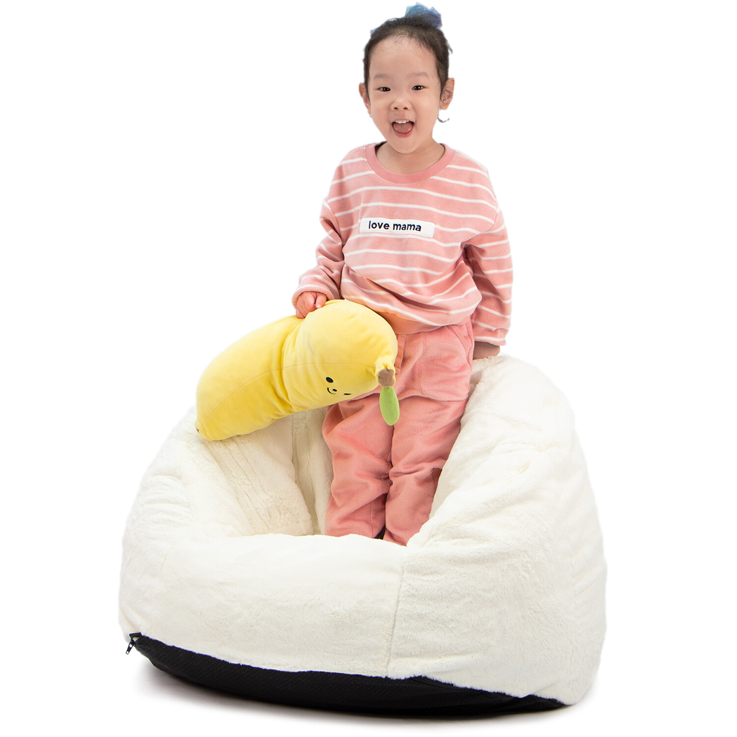 N&V Kids Bean Bag Chair, Girls & Boys Bean Bag Sofa Foam Filler, Kids Sofa Chair