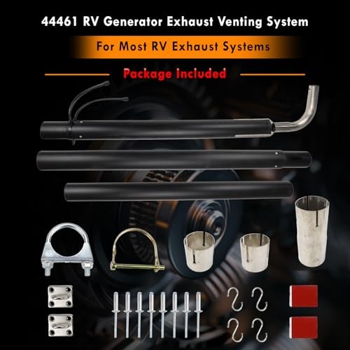 44461 RV Generator Exhaust Venting System Extension Kit Compatible with Most