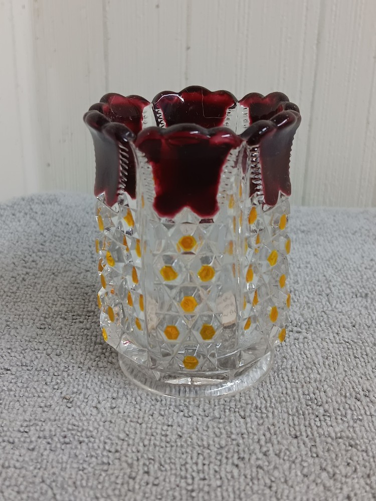 EAPG. Duncan Miller. BUTTON PANEL. Toothpick Holder