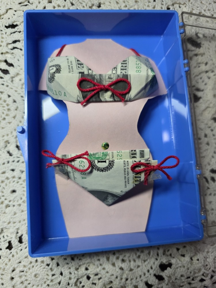 Oragami Bikini Made With Dollar Bills