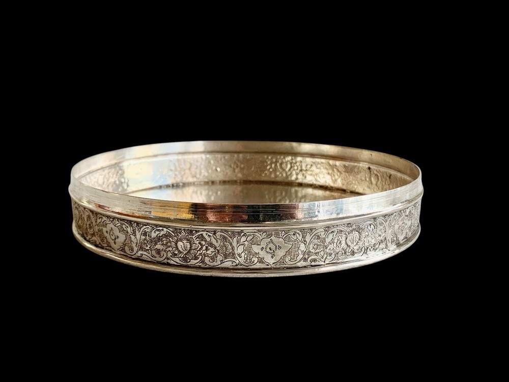Antique Islamic Perisan Solid Silver 84 Box Engraved Galamzani Signed