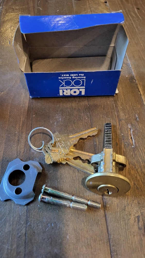 Lori Lock Solid Brass Rim Cylinder Lock Set Quantity 3 Keyed Different