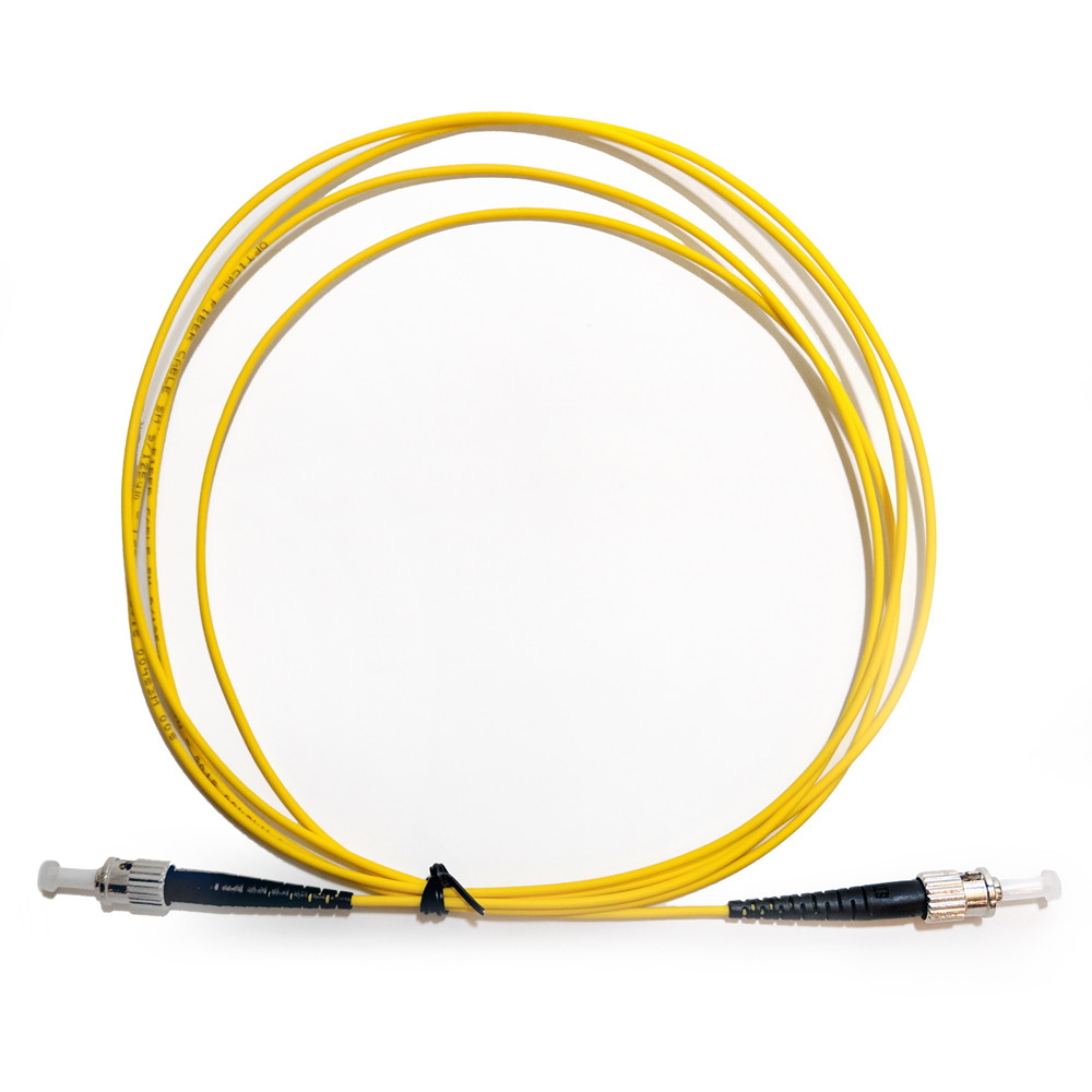 Fiber Optic Cable Patch Cord, Singlemode, Simplex STUPC to STUPC, 2M (6ft)