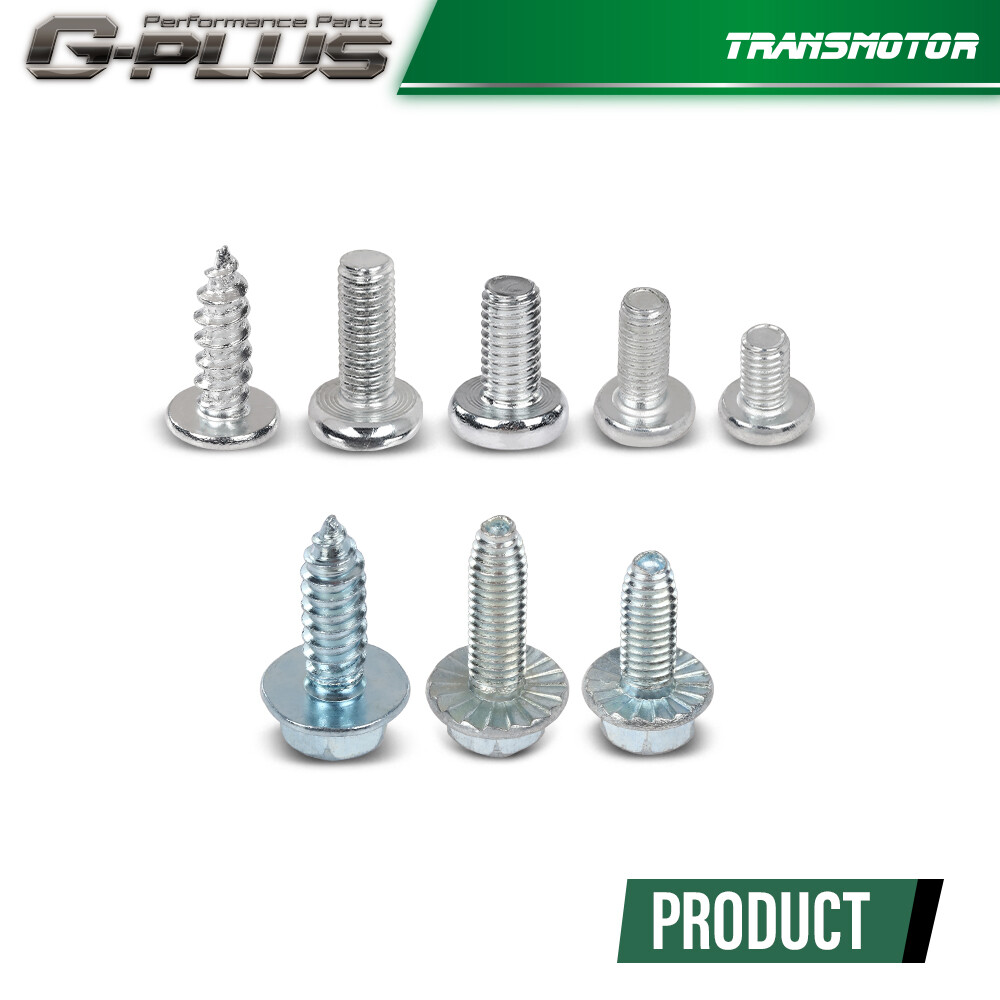 800 License Plate Screws (100 each/8 different) for Auto Dealers - Bulk quantity