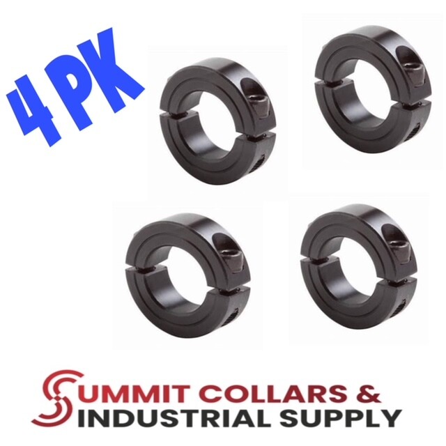 7/8” DOUBLE SPLIT STEEL NEW CLAMPING SHAFT COLLAR BLACK OXIDE (4 PCS)Free Ship