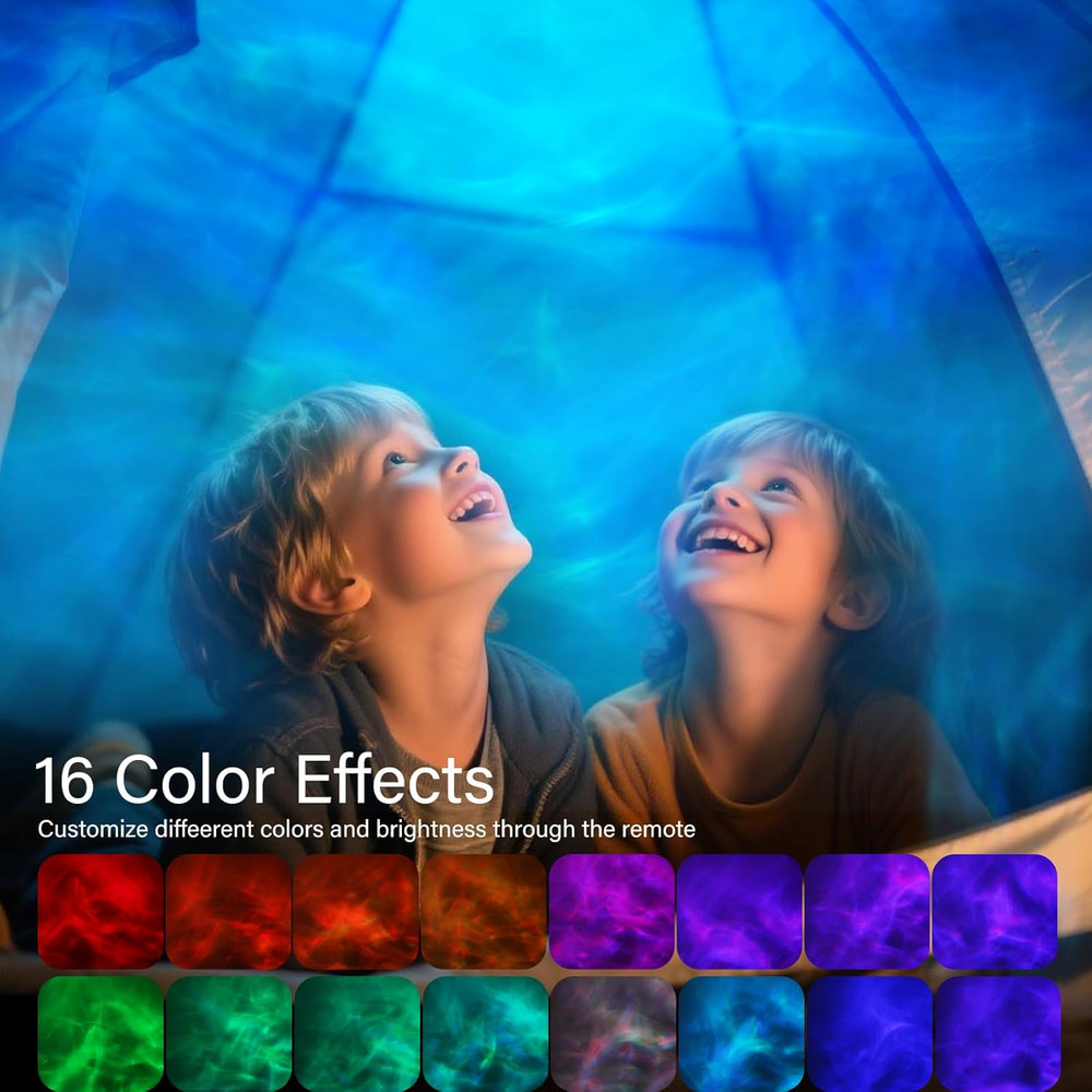 Ocean Wave Projector Light,16 Colors Luminorthe Cube Lamp with Dynamic Wave Effe