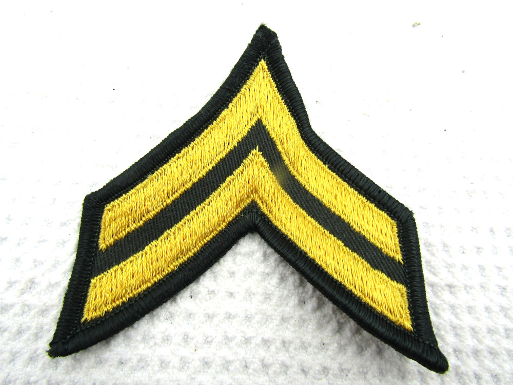 Vintage USARMY CORPORAL PATCH Cut Edge Cold War