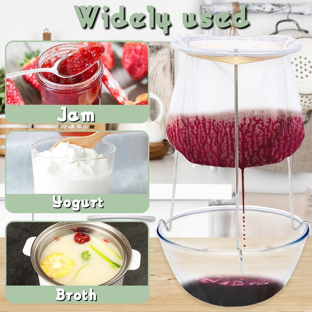 2 Pack Strainer Stand,Strainer Stand with 4 Reusable Staining Bags,Reusable3843