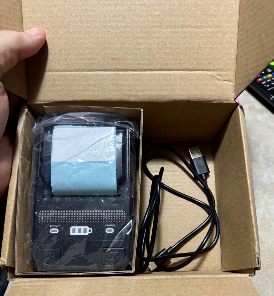 Portable 58mm Thermal Label Maker Label Printer Barcode JK-58PL