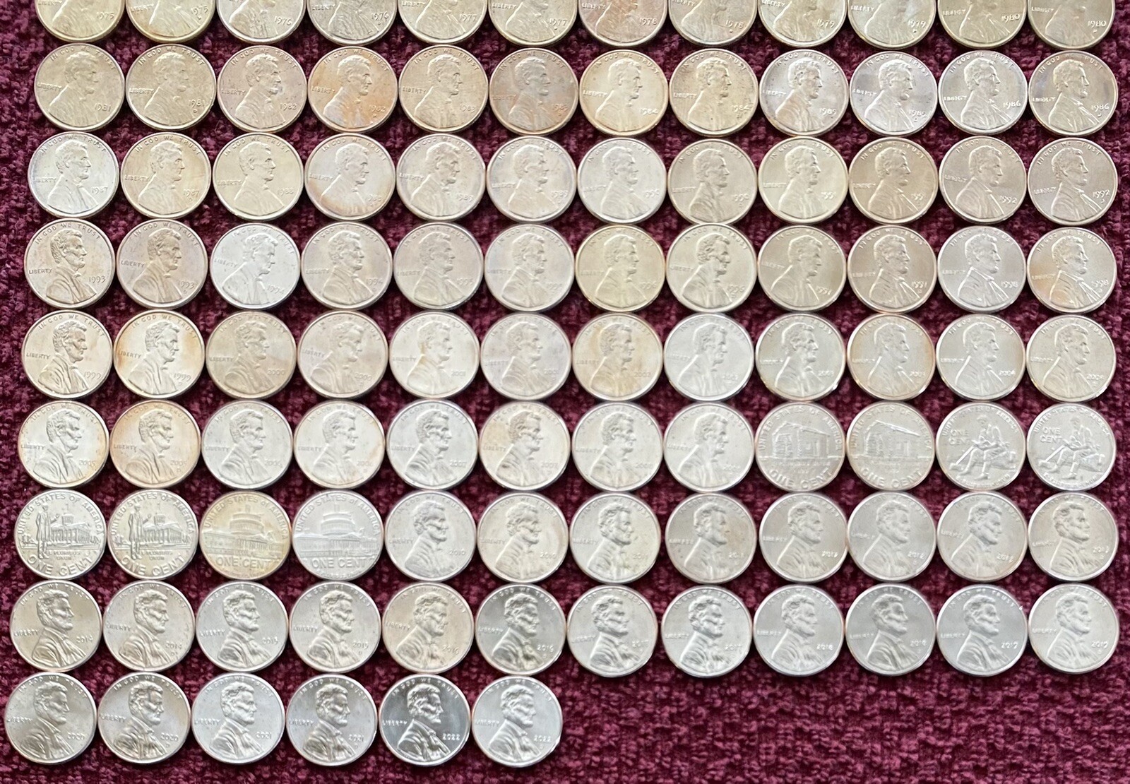 UPGRADED Lincoln MEM/SHIE Cents BU - Complete Set Of 142 Coins-1959 - 2024 P/D/S
