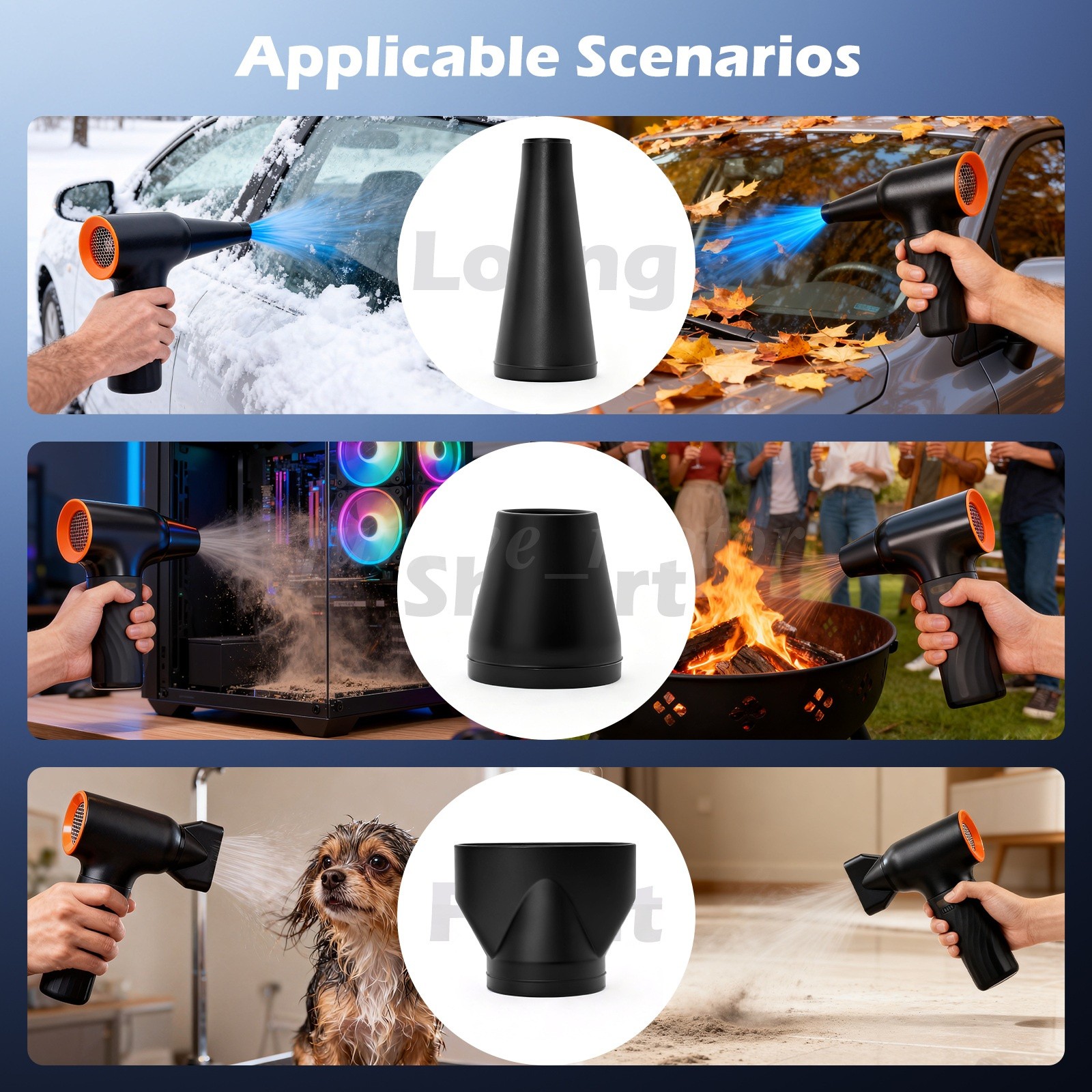 260000RPM Electric Air Duster Cordless Mini Jet Dry Blower Portable Turbo Fan US